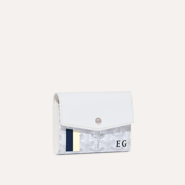 Saint-Gabriel 钱包 (条纹与姓名缩写彩绘)