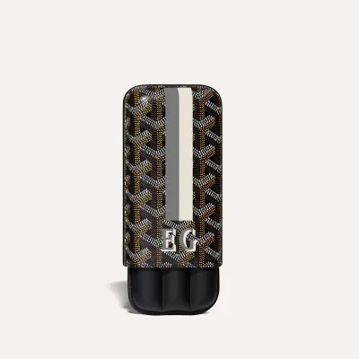 ETUI 3 CIGARES CHURCHILL BANDES INITIALES ECO 