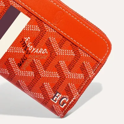 MATIGNON MINI 零钱包 (条纹与姓名缩写彩绘) - 