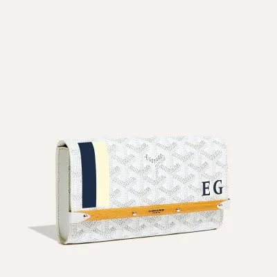 Monte-Carlo 迷你手拿包 (条纹与姓名缩写彩绘) - 