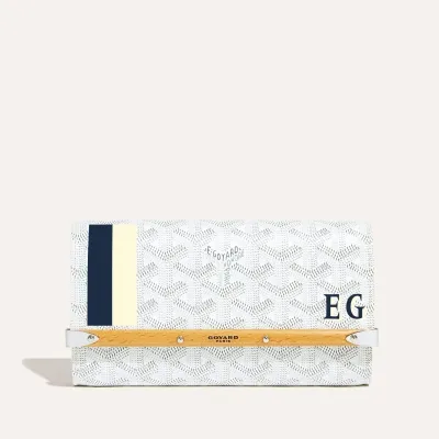 Monte-Carlo 迷你手拿包 (条纹与姓名缩写彩绘) - 