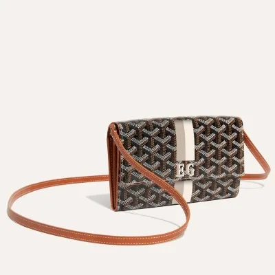 PORTEFEUILLE POCHETTE VARENNE 3 BANDES INITIALES 