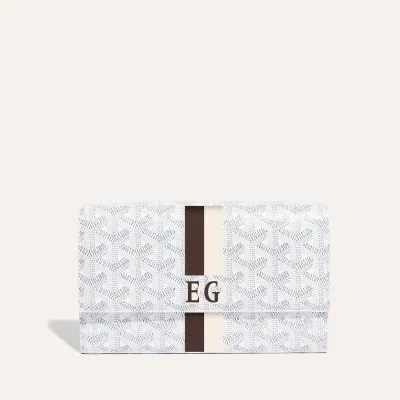 PORTEFEUILLE POCHETTE VARENNE 3 BANDES INITIALES 